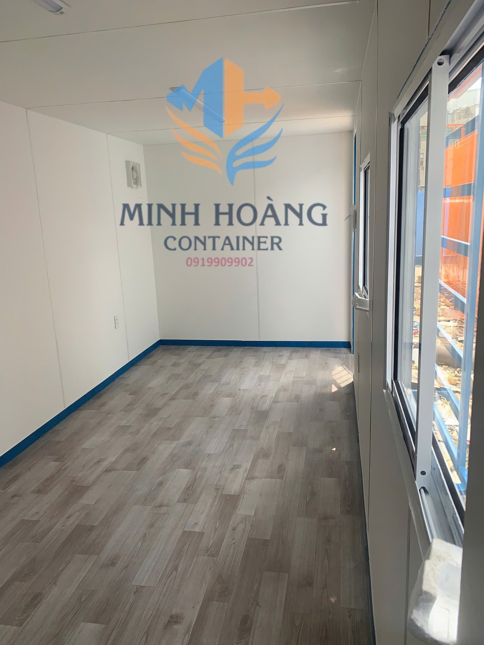 Container Văn Phòng 20 Feet Xanh Dương Vỏ Thường